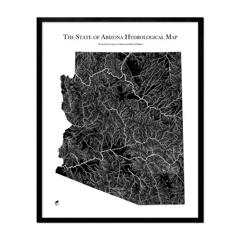 Arizona Hydrological Map - Muir Way - Hydrology