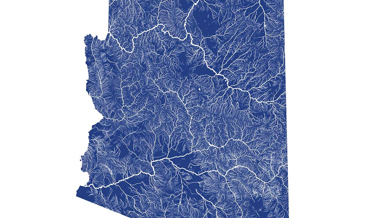 Arizona Hydrological Map