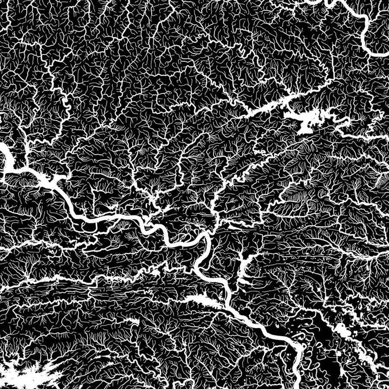 Arkansas Hydrological Map - Muir Way - Hydrology