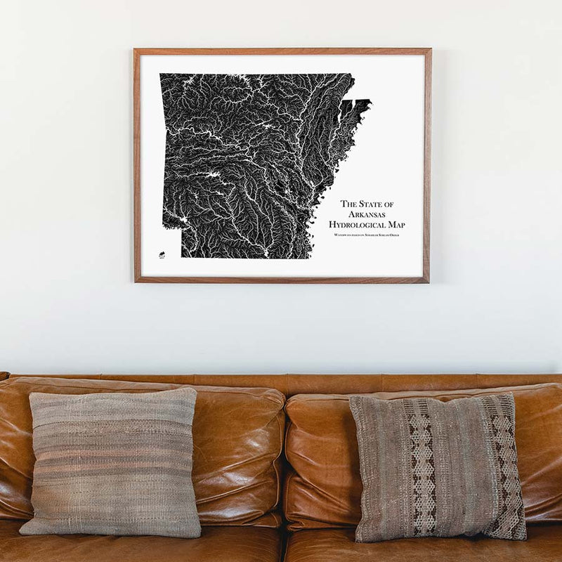 Arkansas Hydrological Map - Muir Way - Hydrology
