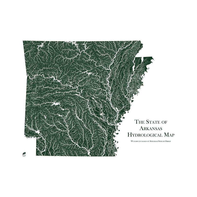 Arkansas Hydrological Map - Muir Way - Hydrology