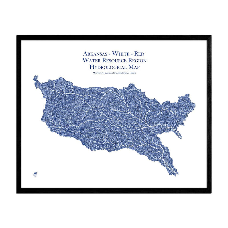 Arkansas - White - Red Regional Hydrological Map - Muir Way - Hydrology