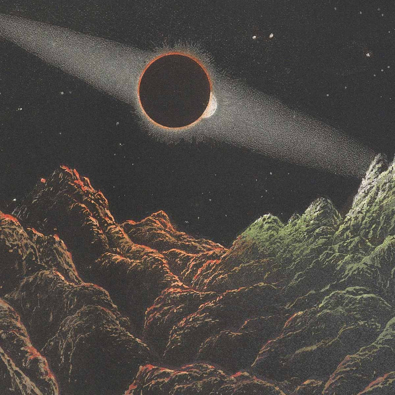 1874 Eclipse of the Sun by the Earth from the Moon Print - Muir Way - Astronomy