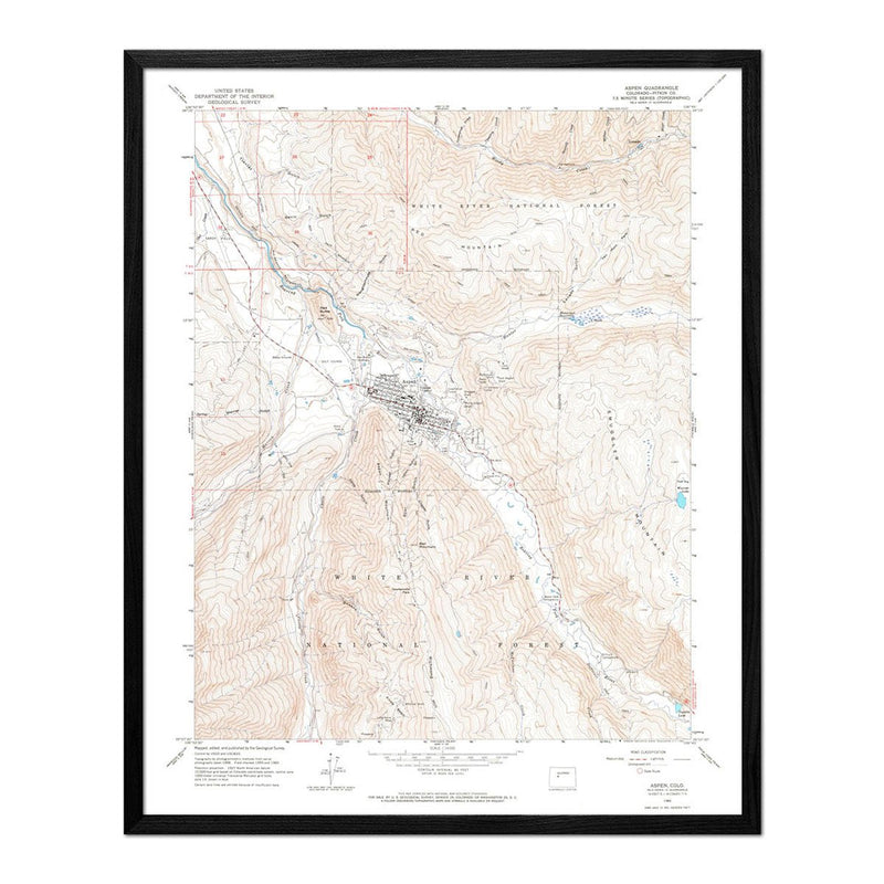 Aspen, CO 1960 USGS Map - Muir Way - Vintage Map