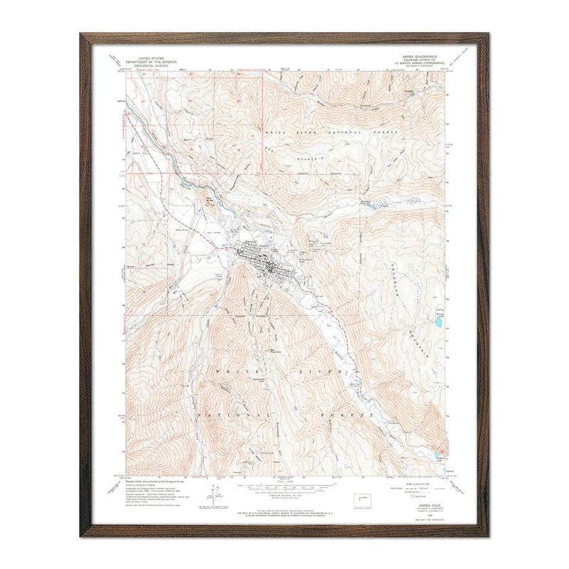 Aspen, CO 1960 USGS Map - Muir Way - Vintage Map