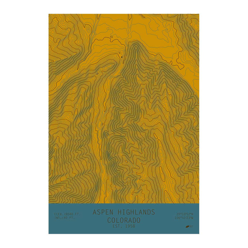 Aspen Highlands, Colorado - Muir Way - TOPO Series