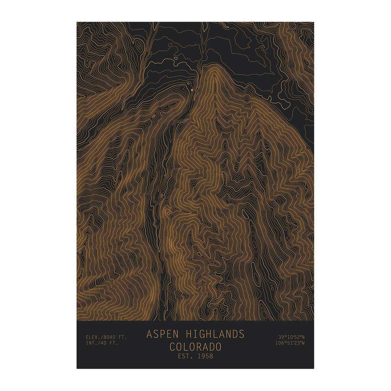 Aspen Highlands, Colorado - Muir Way - TOPO Series