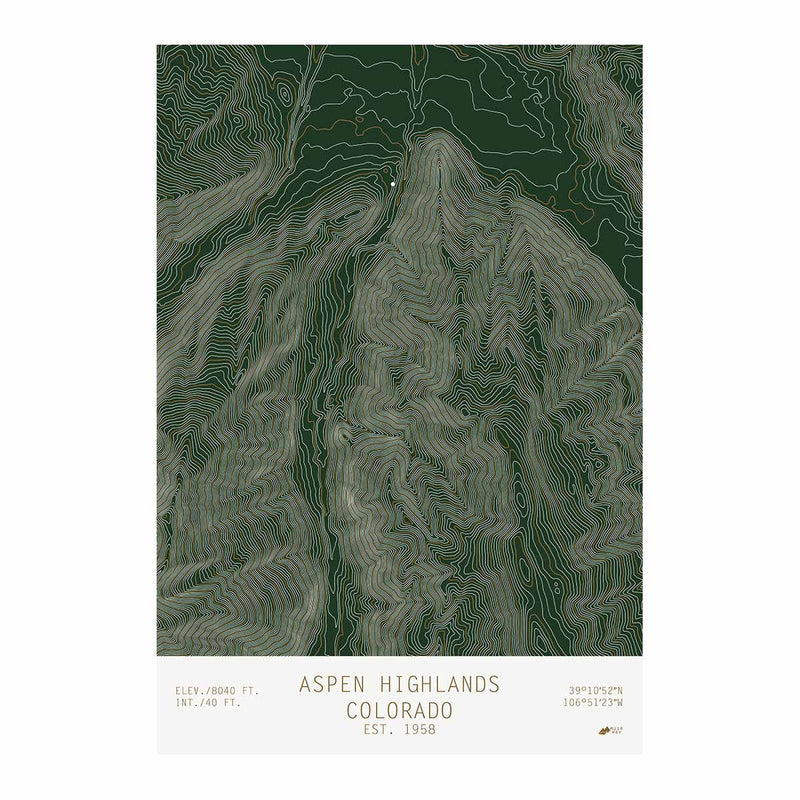 Aspen Highlands, Colorado - Muir Way - TOPO Series