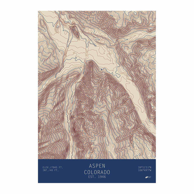 Aspen, Colorado - Muir Way - TOPO Series