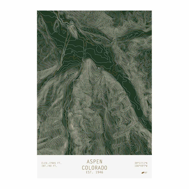 Aspen, Colorado - Muir Way - TOPO Series