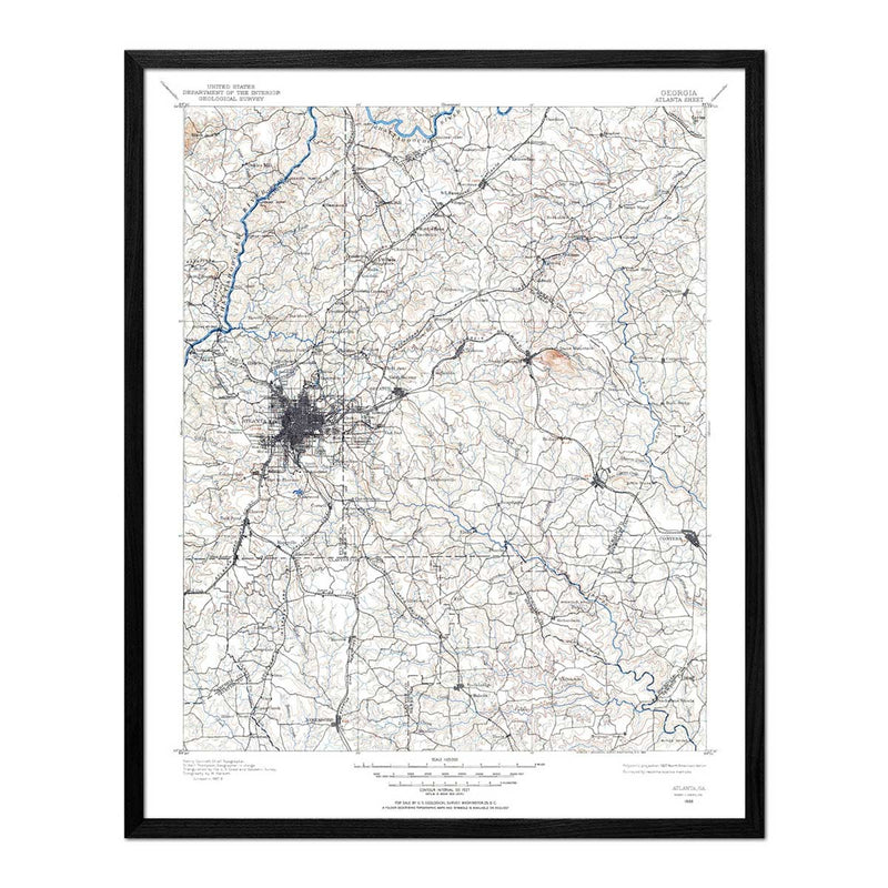 Vintage USGS Map of Atlanta, GA - 1888 - Muir Way - Vintage Map