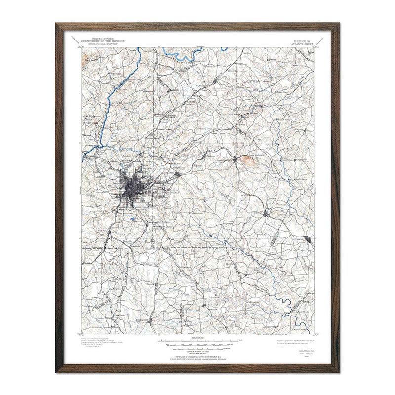 Vintage USGS Map of Atlanta, GA - 1888 - Muir Way - Vintage Map