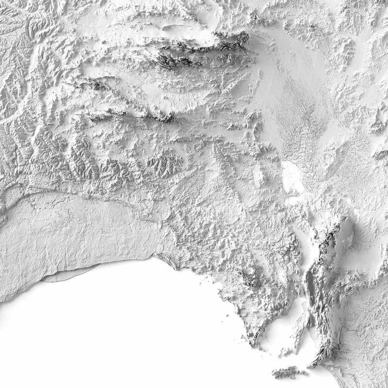 Australia Elevation Map - Muir Way - Elevation