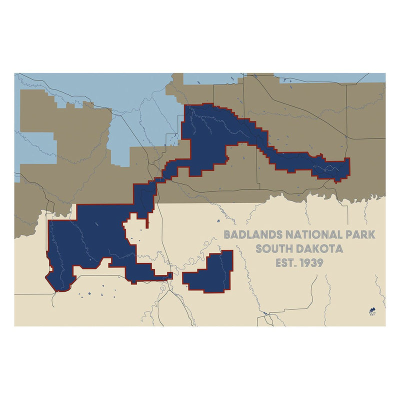 Badlands National Park Map - Muir Way - National Park