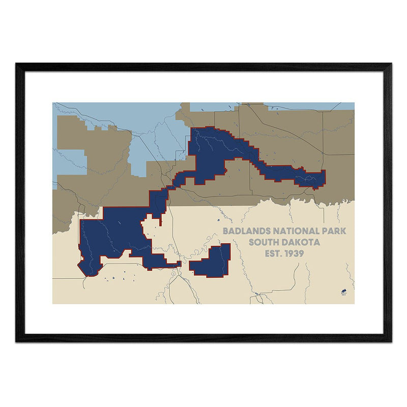 Badlands National Park Map - Muir Way - National Park