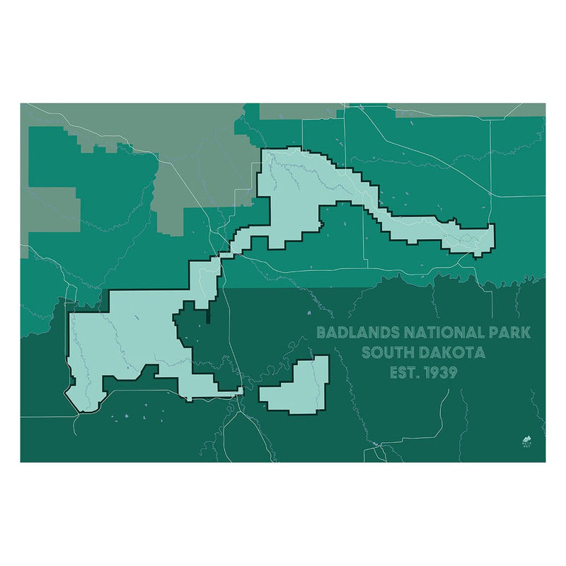 Badlands National Park Map - Muir Way - National Park