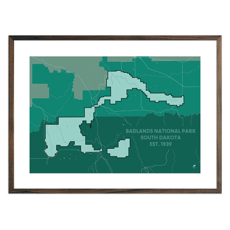 Badlands National Park Map - Muir Way - National Park