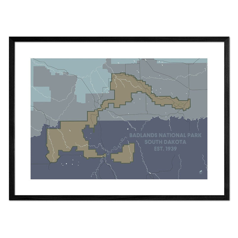 Badlands National Park Map - Muir Way - National Park