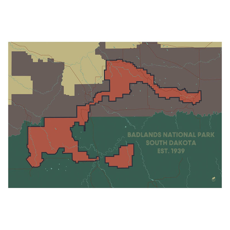 Badlands National Park Map - Muir Way - National Park