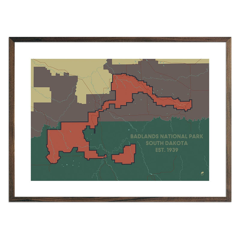 Badlands National Park Map - Muir Way - National Park