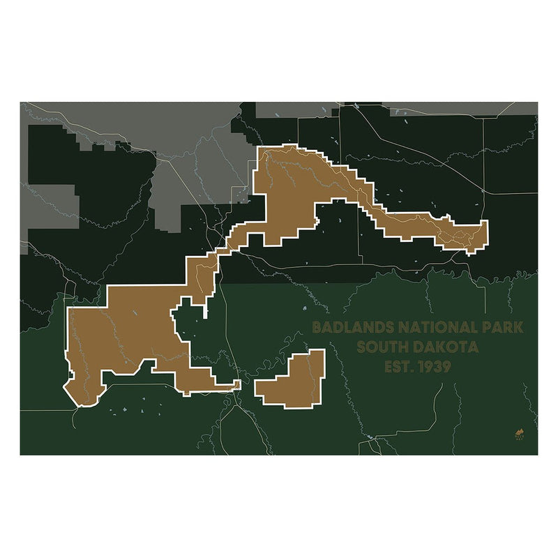 Badlands National Park Map - Muir Way - National Park