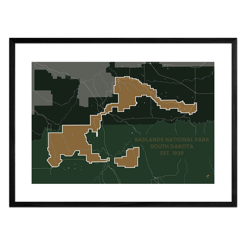 Badlands National Park Map - Muir Way - National Park