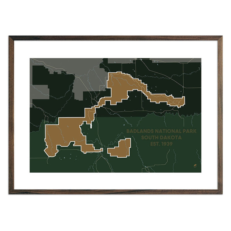 Badlands National Park Map - Muir Way - National Park