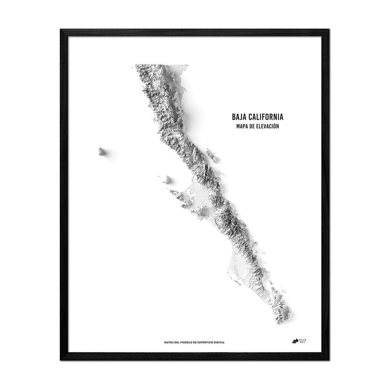 Baja California Elevation Map