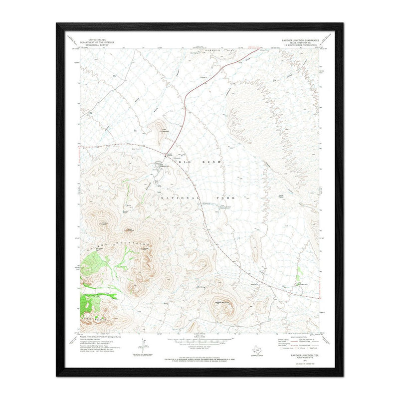 Big Bend National Park 1971 USGS Map - Muir Way - Vintage Map