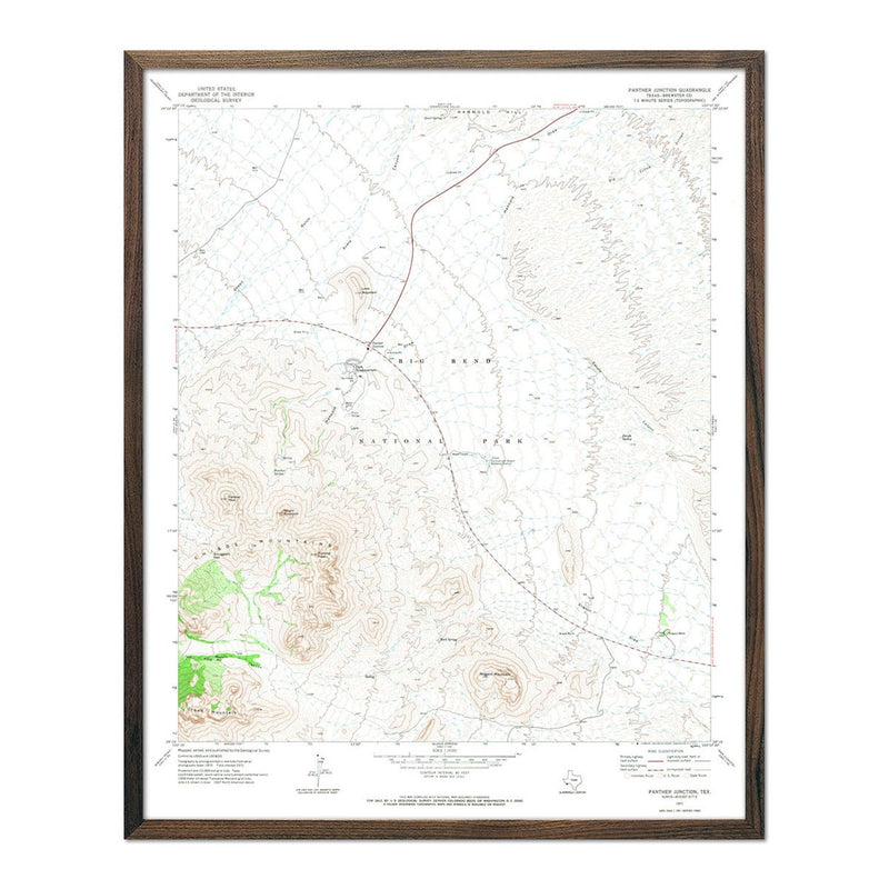 Big Bend National Park 1971 USGS Map - Muir Way - Vintage Map