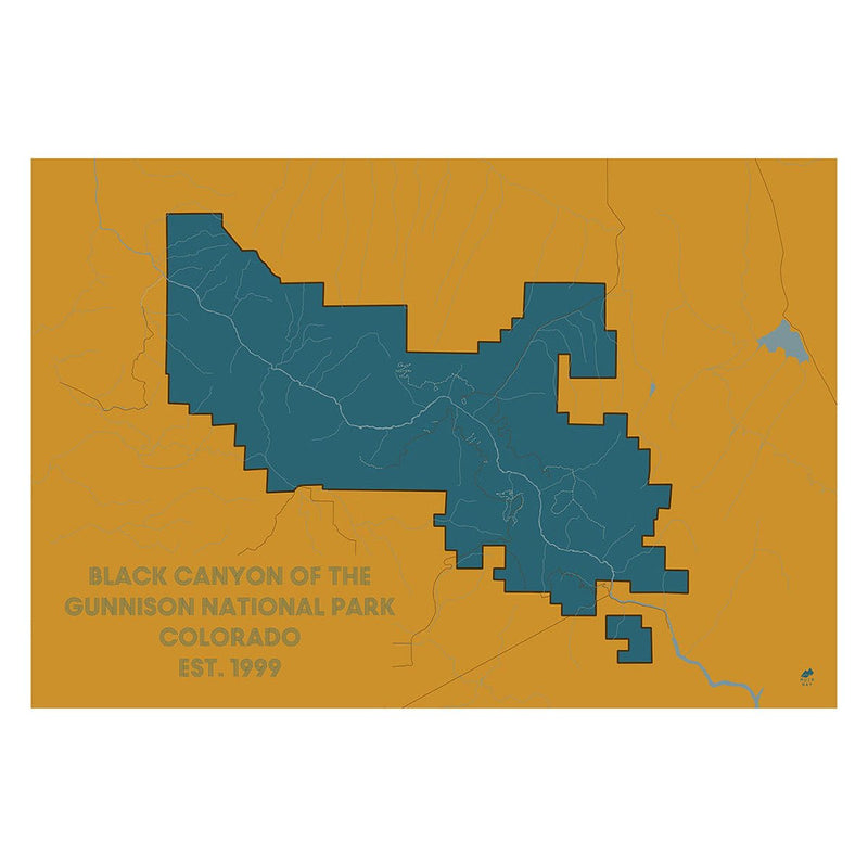Black Canyon of the Gunnison National Park Map - Muir Way - National Park