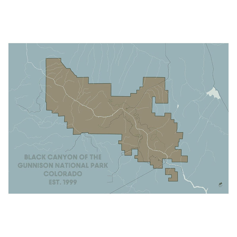 Black Canyon of the Gunnison National Park Map - Muir Way - National Park