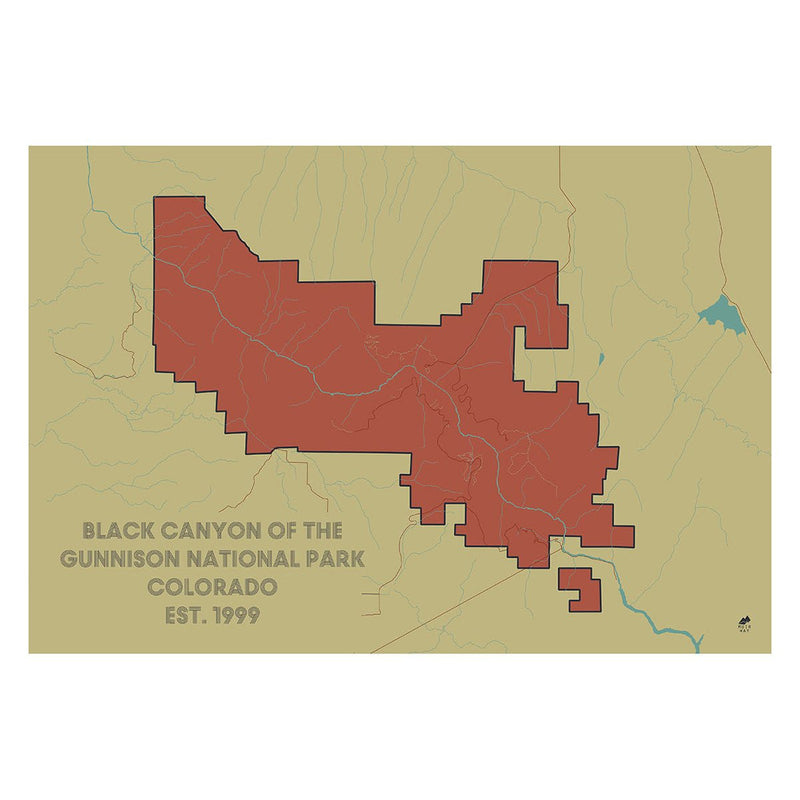 Black Canyon of the Gunnison National Park Map - Muir Way - National Park