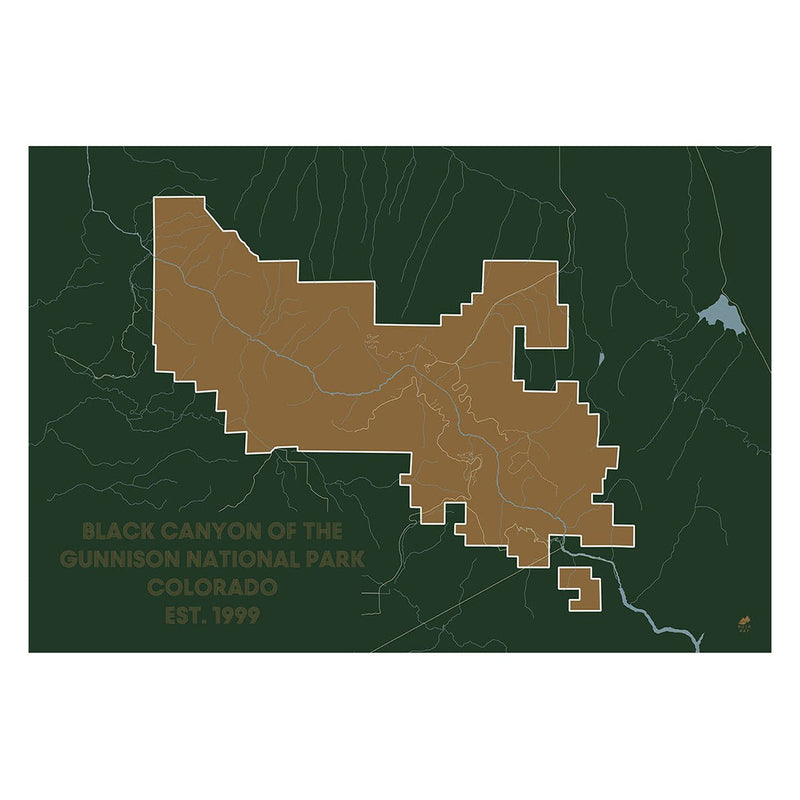 Black Canyon of the Gunnison National Park Map - Muir Way - National Park