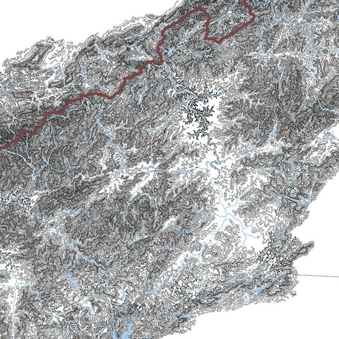 Blue Ridge Mountains Map-Range Series – Muir Way