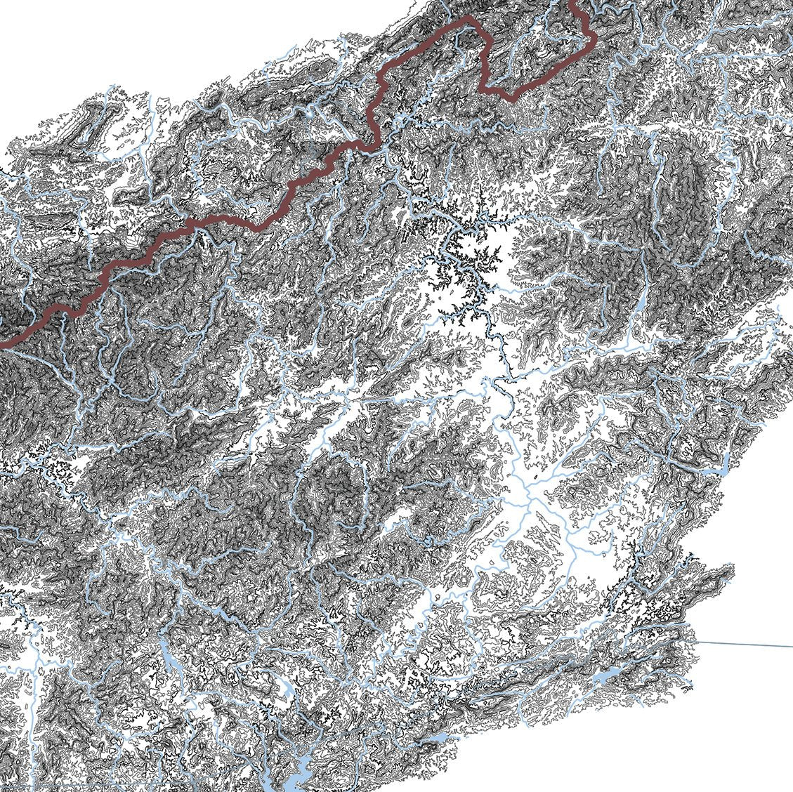 Blue Ridge Mountains Map-Range Series - Muir Way