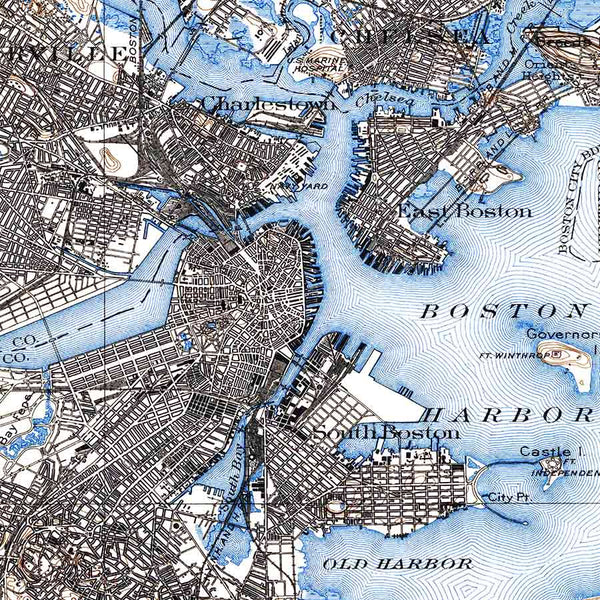 Boston, MA 1939 USGS Map - Muir Way