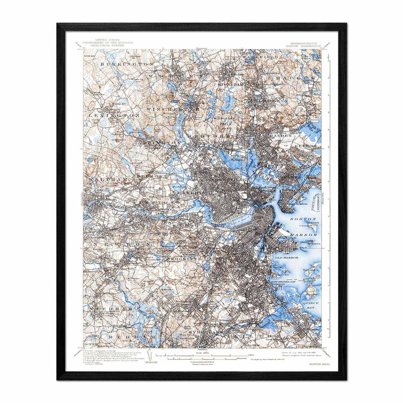 Boston, MA 1939 USGS Map - Muir Way - Vintage Map