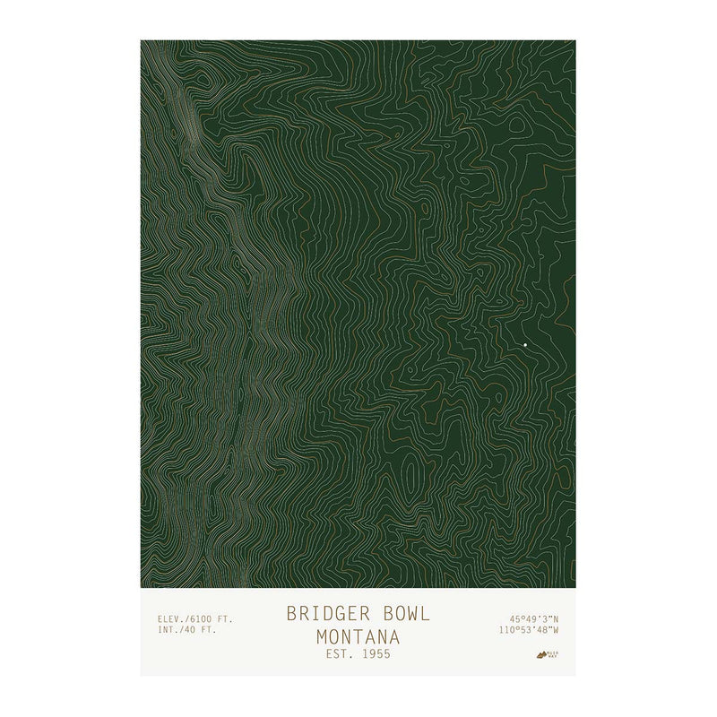 Bridger Bowl, Montana - Muir Way - TOPO Series