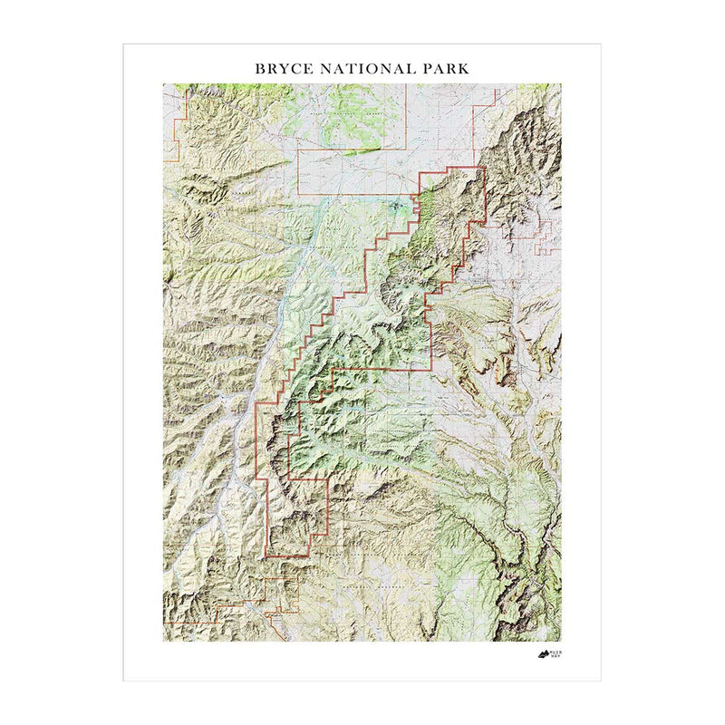 Relief Map of Bryce Canyon National Park