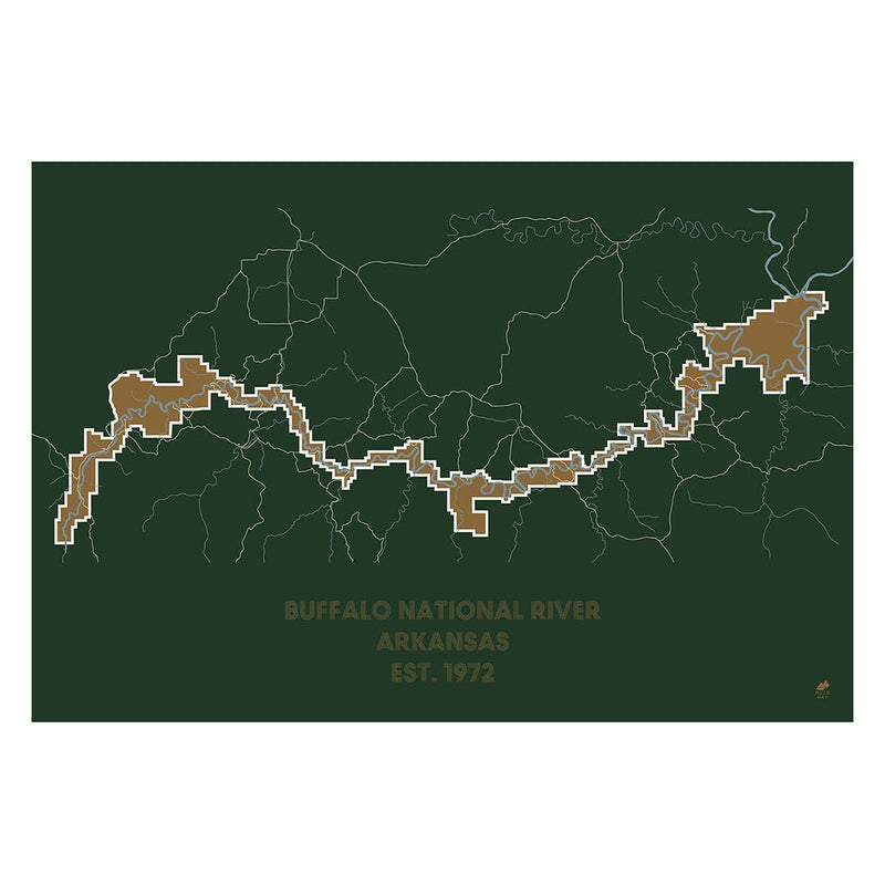 Buffalo National River Map - Muir Way - National Park