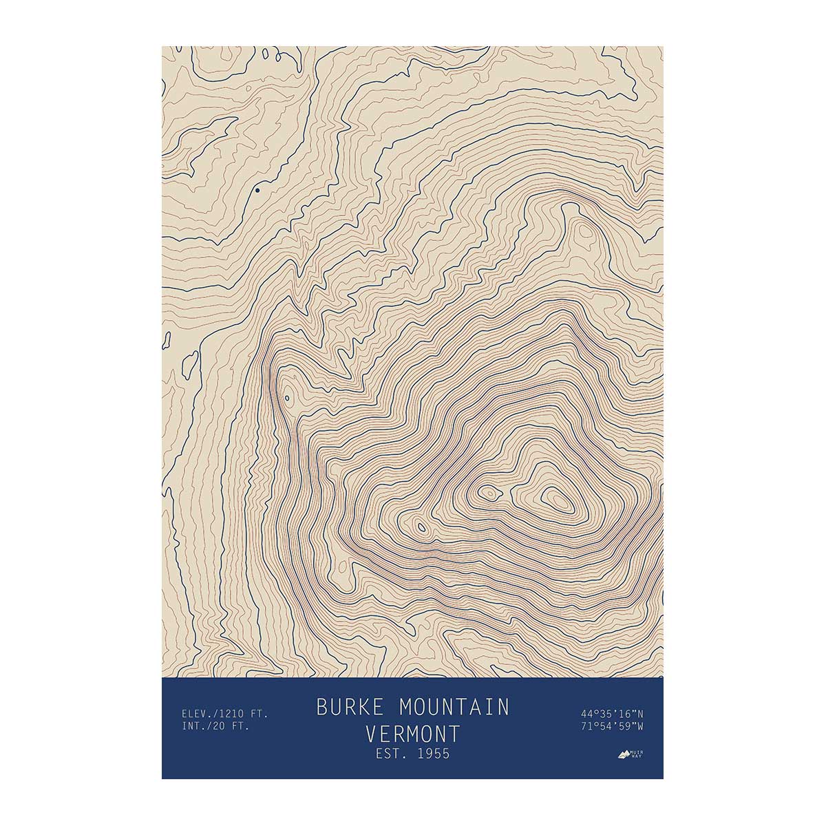 Burke Mountain, Vermont-TOPO Series Map – Muir Way
