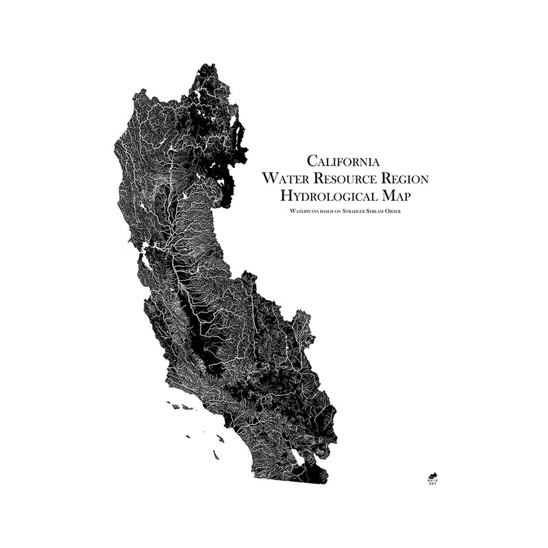 California Regional Hydrological Map - Muir Way - Hydrology