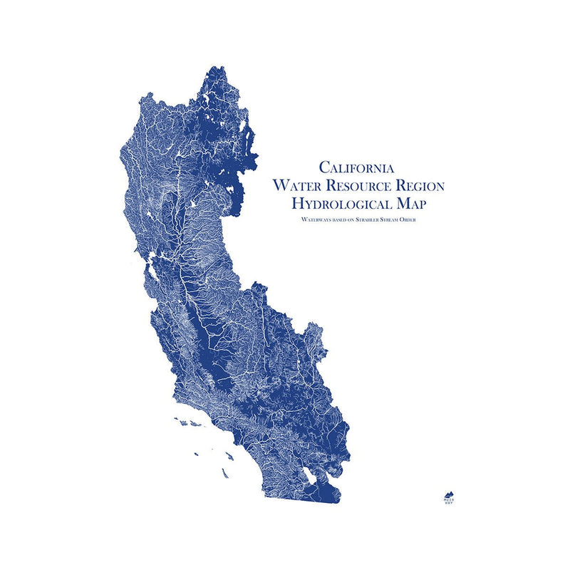 California Regional Hydrological Map - Muir Way - Hydrology
