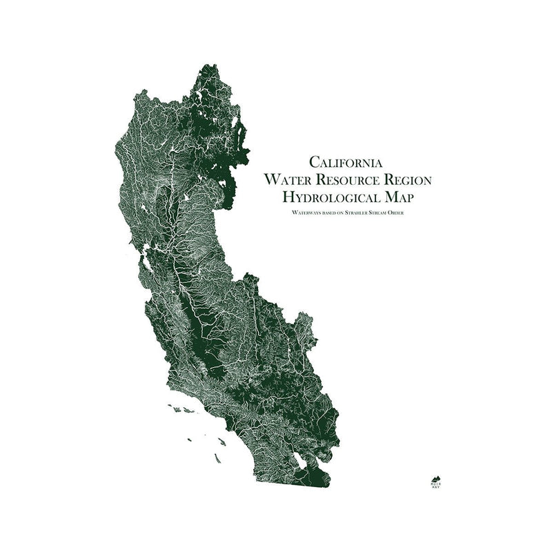 California Regional Hydrological Map - Muir Way - Hydrology