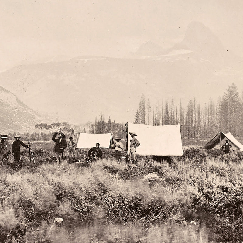 Camp at the Mouth of the Teton Canyon, Yellowstone 1873 - Muir Way - Photograph