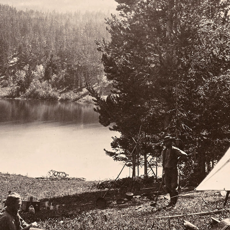 Camp on Mystic Lake, Yellowstone 1873 - Muir Way - Photograph