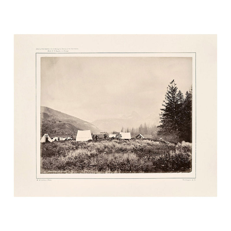 Camp at the Mouth of the Teton Canyon, Yellowstone 1873 - Muir Way - Photograph