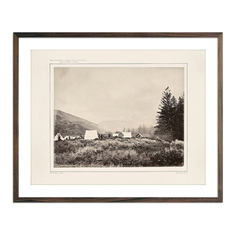 Camp at the Mouth of the Teton Canyon, Yellowstone 1873 - Muir Way - Photograph