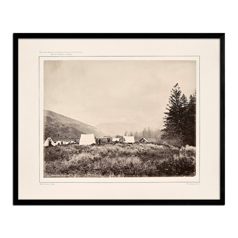 Camp at the Mouth of the Teton Canyon, Yellowstone 1873 - Muir Way - Photograph
